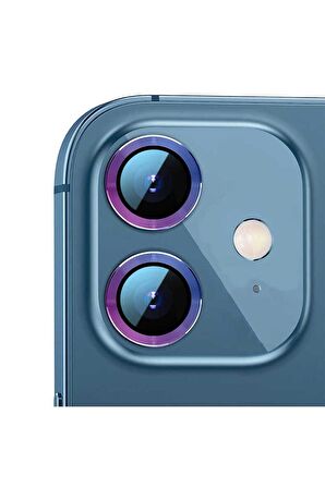 Apple iPhone 12 Mini Uyumlu CL-07 Kamera Lens Koruyucu Colorful