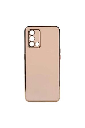 Oppo A74 4G Uyumlu Kılıf Bark Kapak Rose Gold
