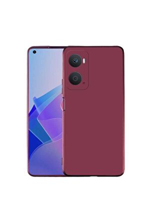 Oppo A96 4G Uyumlu Kılıf Premier Silikon Kapak Mürdüm