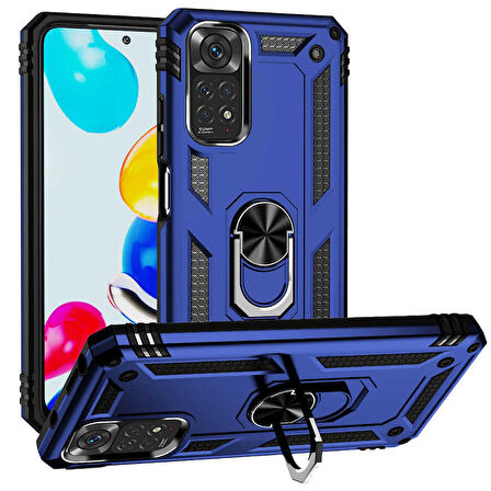 Xiaomi Redmi Note 11S Global Uyumlu Kılıf Vega Kapak Mavi