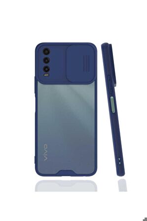 Vivo Y20S Uyumlu Kılıf Lensi Kapak Lacivert