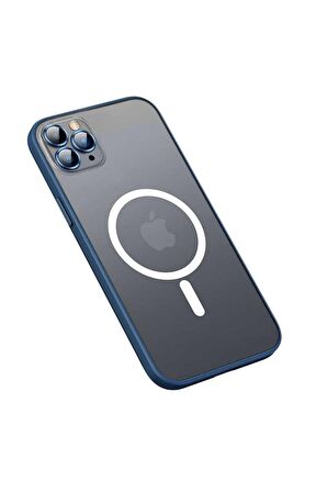 Apple iPhone 12 Pro Uyumlu Kılıf Mokka Wireless Kapak Lacivert