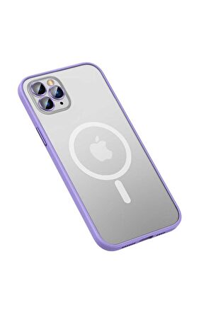 Apple iPhone 13 Pro Uyumlu Kılıf Mokka Wireless Kapak Lila