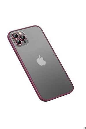 Apple iPhone 13 Pro Uyumlu Kılıf Retro Kapak Koyu Mor