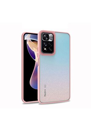 Xiaomi Poco M4 Pro 5G Uyumlu Kılıf Flora Kapak Rose Gold