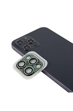 Apple iPhone 11 Pro Uyumlu CL-08 Kamera Lens Koruyucu Koyu Yeşil