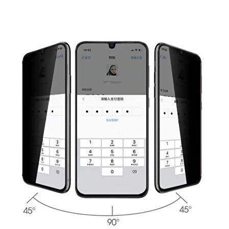 Samsung Galaxy M31 Uyumlu Davin 5D Privacy Cam Ekran Koruyucu