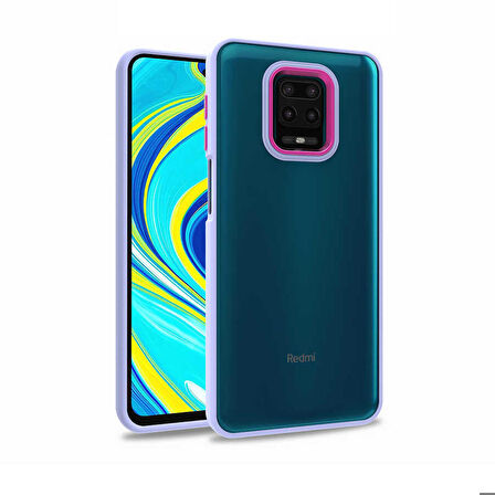 Xiaomi Redmi Note 9S Uyumlu Kılıf Flora Kapak Lila