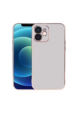 Apple iPhone 12 Uyumlu Kılıf Viyana Kapak Gümüş
