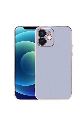 Apple iPhone 12 Uyumlu Kılıf Viyana Kapak Mavi Açık