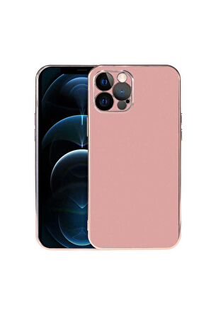 Apple iPhone 12 Pro Uyumlu Kılıf Viyana Kapak Rose Gold