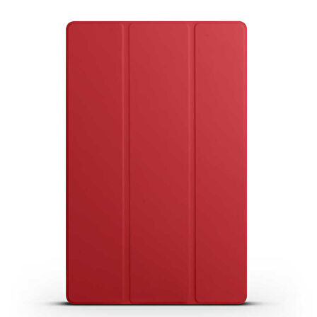 Samsung Galaxy Tab S8 Ultra SM-X900 Uyumlu Tablet Kılıfı Smart Cover Standlı Kılıf Kırmızı