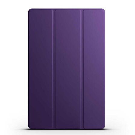 Samsung Galaxy Tab S8 Ultra SM-X900 Uyumlu Tablet Kılıfı Smart Cover Standlı Kılıf Mor