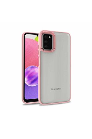 Samsung Galaxy A03S Uyumlu Kılıf Flora Kapak Rose Gold