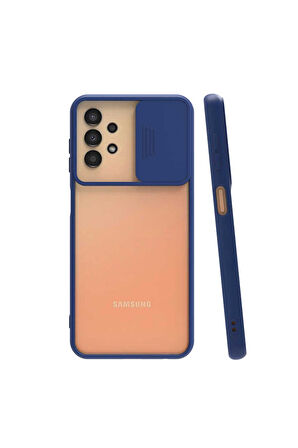 Samsung Galaxy A33 5G Uyumlu Kılıf Lensi Kapak Lacivert