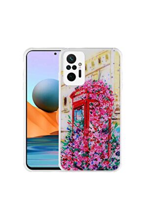 Xiaomi Redmi Note 10 Pro Uyumlu Kılıf Simli Desenli Kamera Korumalı Parlak Popy Kapak Kulübe