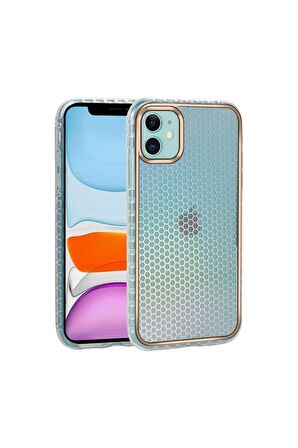 Apple iPhone 11 Uyumlu Kılıf Desenli Parlayan Transparan Avva Kapak NO12