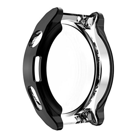 Huawei Watch GT 3 Pro 46 Mm Kasa Koruyucu Silikon Darbe Emici Koruma Silikon Ekran Koruyucu Gard 02 Siyah