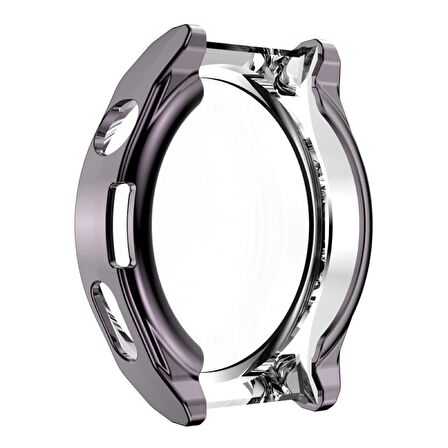 Huawei Watch GT 3 Pro 46 Mm Kasa Koruyucu Silikon Darbe Emici Koruma Silikon Ekran Koruyucu Gard 02 Gri