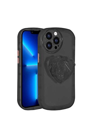 Apple iPhone 12 Pro Uyumlu Kılıf Kamera Korumalı Pop Soketli Renkli Ofro Kapak Siyah