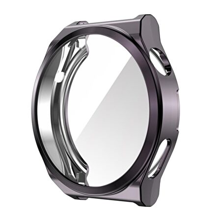 Huawei Watch GT 3 Pro 43 Mm Kasa Koruyucu Silikon Darbe Emici Koruma Silikon Ekran Koruyucu Gard 02 Gri