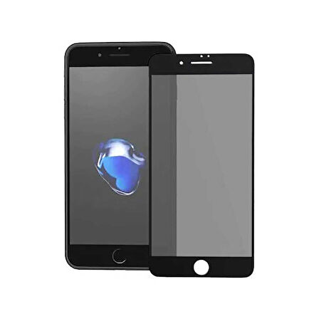 Apple iPhone 7 Uyumlu Hayalet Ekran Koruyucu Davin Privacy Mat Seramik Ekran Filmi Siyah