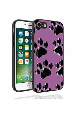 Apple iPhone 7 Uyumlu Kılıf Desenli Kamera Korumalı Parlak Nora Kapak NO3
