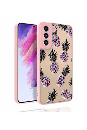 Samsung Galaxy S21 FE Uyumlu Kılıf Desenli Kamera Korumalı Parlak Nora Kapak NO1