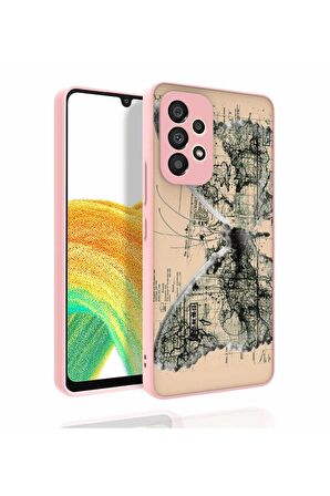 Samsung Galaxy A53 5G Uyumlu Kılıf Desenli Kamera Korumalı Parlak Nora Kapak NO4