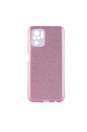Xiaomi Poco M5S Uyumlu Kılıf Shining Silikon Rose Gold