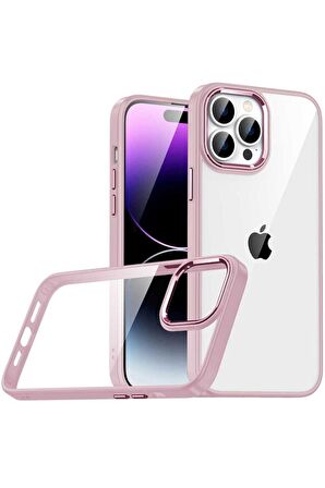Apple iPhone 14 Pro Uyumlu Kılıf Flora Kapak Rose Gold