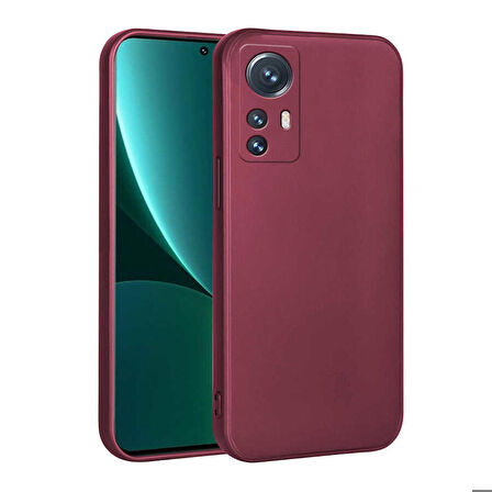 Xiaomi Mi 12 Lite Uyumlu Kılıf Premier Silikon Kapak Mürdüm