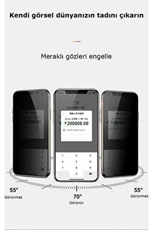 Apple iPhone 14 Pro Max Uyumlu Kor Privacy Cam Ekran Koruyucu
