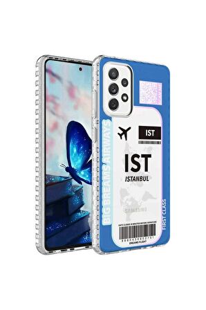 Samsung Galaxy A72 Uyumlu Kılıf Airbag Kenarlı Renkli Desenli Silikon Elegans Kapak NO4