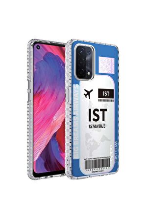 Oppo A74 4G Uyumlu Kılıf Airbag Kenarlı Renkli Desenli Silikon Elegans Kapak NO4