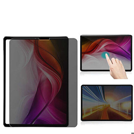 Apple iPad Pro 12.9 2022 M2 Uyumlu Tablet Privacy Temperli Cam Ekran Koruyucu