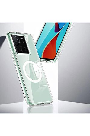 Xiaomi Mi 13T Uyumlu Kılıf Sert PC Arka Yüzey Wireless Şarj Özellikli Flet Magsafe Kapak