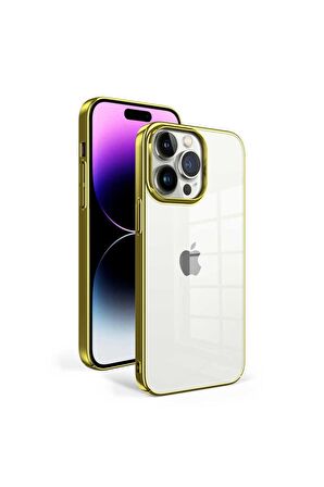 Apple iPhone 14 Pro Max Uyumlu Kılıf Sun Kapak Gold