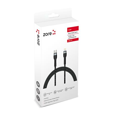 Shira Serisi Type-C to Lightning PD Kablo 30cm