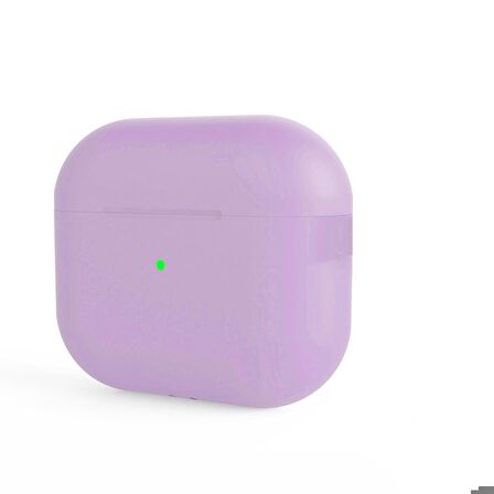 Apple Airpods Pro 2 Uyumlu Kılıf Silikon Yumuşak Soft Yüzey Askı Aparatlı Standart Silikon Kılıf Lila