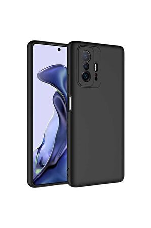 Xiaomi Mi 11T Pro 5G Uyumlu Kılıf Mara Lansman Kapak Siyah