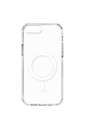 Apple iPhone 7 Plus Uyumlu Kılıf Şeffaf Sert PC Embos Kapak