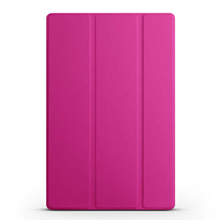 Huawei Honor Pad 8 Uyumlu Tablet Kılıfı Smart Cover Standlı Akıllı Kılıf Pembe Koyu