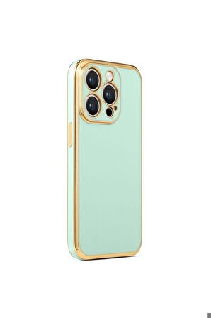 Apple iPhone 14 Pro Uyumlu Kılıf Bark Kapak Açık Yeşil