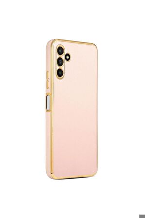 Samsung Galaxy A04S Uyumlu Kılıf Bark Kapak Rose Gold