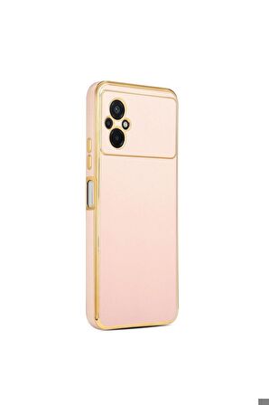 Xiaomi Poco M5 Uyumlu Kılıf Bark Kapak Rose Gold
