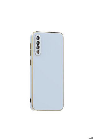 Samsung Galaxy A50 Uyumlu Kılıf Bark Kapak Mavi Açık