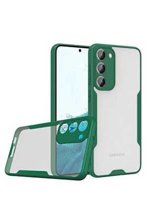 Samsung Galaxy S23 Uyumlu Kılıf Parfe Kapak Koyu Yeşil