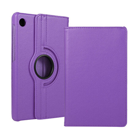 Lenovo Tab M10 TB-328F 3. GEN. Uyumlu Tablet Kılıfı 360 Dönebilen Standlı Kılıf Mor