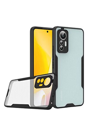 Xiaomi Mi 12 Lite Uyumlu Kılıf Parfe Kapak Siyah